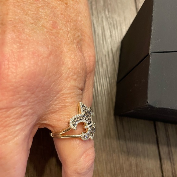 Levian Showpiece Fleur-De-Lis 18K Chocolate and White Diamond - Picture 3 of 7